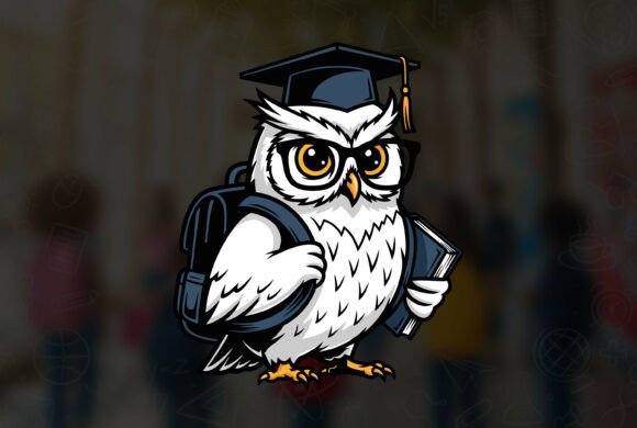 01 Owl Back to School Vector Design: A Versatile Tool for Creative Projects