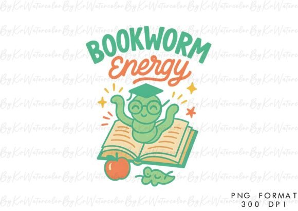 Back to School Bookworm PNG for Creative Projects