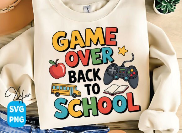 Back to School PNG, Teacher SVG, Game Over: A Versatile Digital Asset for Creative and Commercial Use