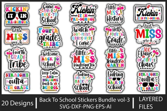 Back to School Stickers Bundle Vol-3: A Comprehensive Digital Resource for Creative Projects
