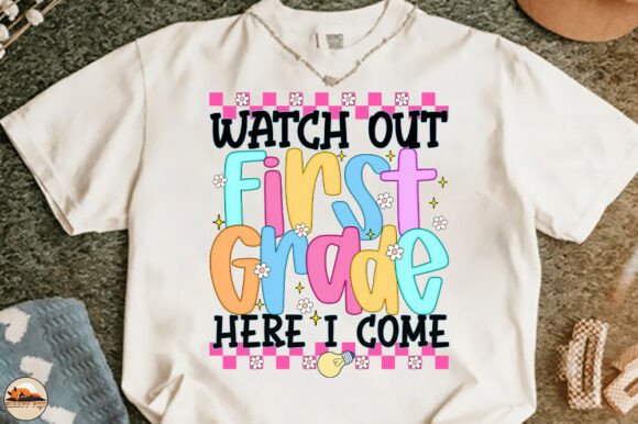 Checkered First Grade Back to School PNG: A Versatile Design for Creative Projects