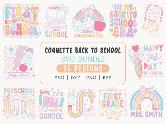 Coquette Back to School SVG Bundle: A Versatile Resource for Creative Projects