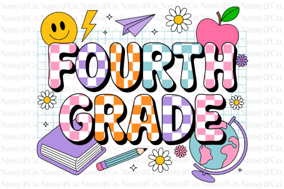 Fourth 4th Grade Back to School Boho PNG
