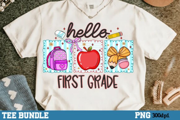 Hello First Grade Back to School PNG