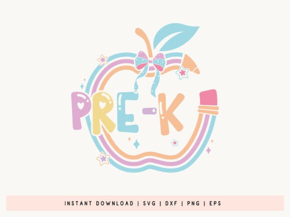 Pre-k, Coquette Back to School SVG PNG: A Versatile Design for Creative and Commercial Use