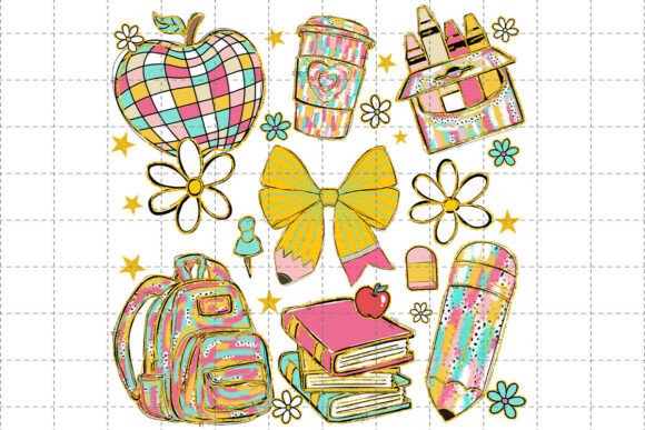 Preppy Apple Teacher Png, Back to School: A Strategic Design Asset for Educators and Creators