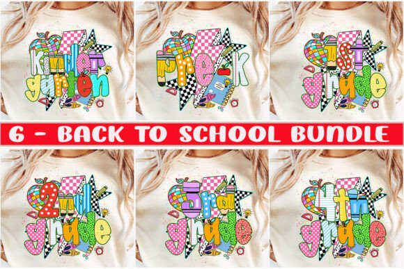 Retro Back to School PNG Bundle