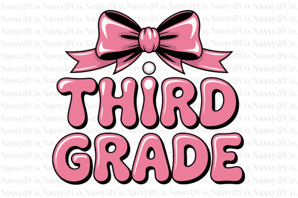 Third 3rd Grade Back to School Bow PNG: A Versatile Design for Creative Projects